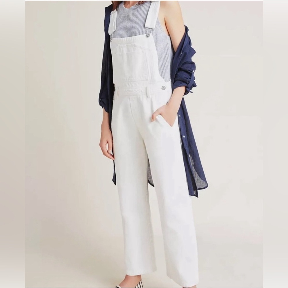 Citizens of Humanity White Denim Overalls